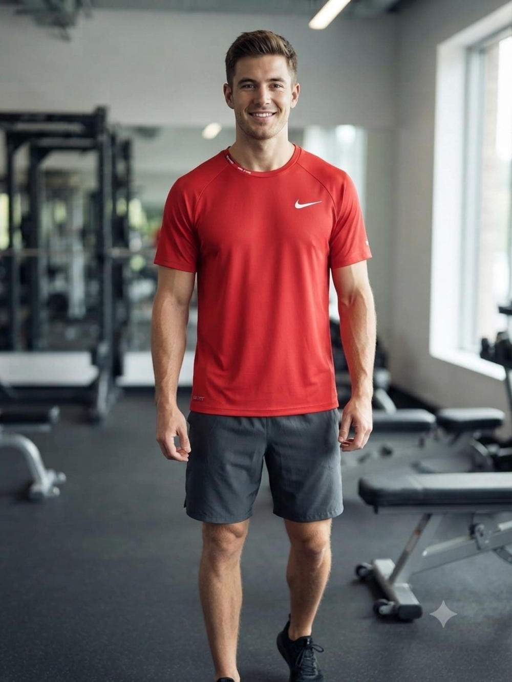 Nike Red Men's Short-Sleeve Training Tee